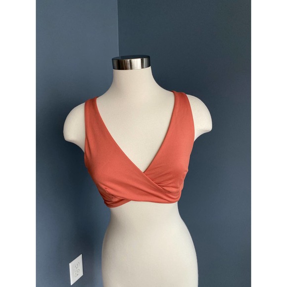 JoyLab burnt orange sports bra with cutout back, size Medium - Picture 1 of 9